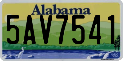 AL license plate 5AV7541