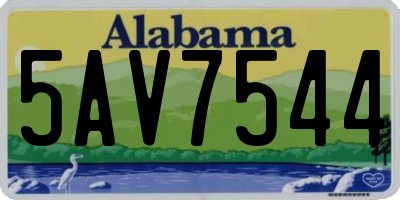 AL license plate 5AV7544
