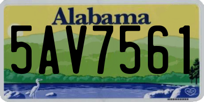 AL license plate 5AV7561
