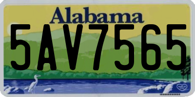 AL license plate 5AV7565