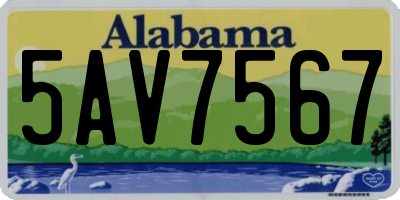 AL license plate 5AV7567