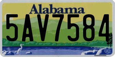AL license plate 5AV7584