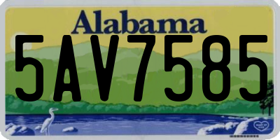 AL license plate 5AV7585