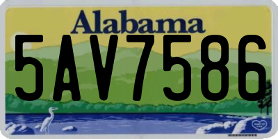 AL license plate 5AV7586