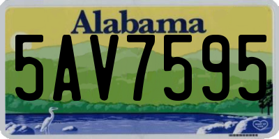 AL license plate 5AV7595
