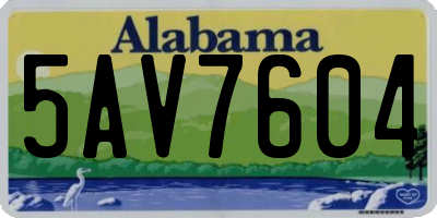 AL license plate 5AV7604
