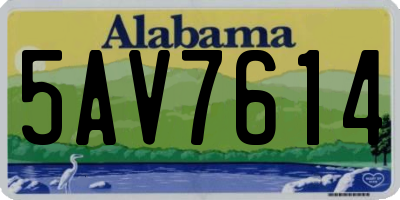 AL license plate 5AV7614