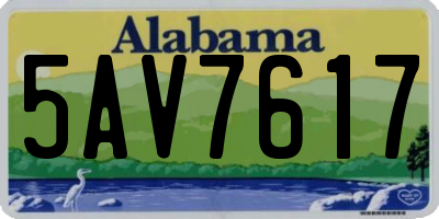 AL license plate 5AV7617