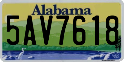AL license plate 5AV7618