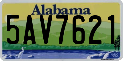 AL license plate 5AV7621