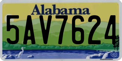 AL license plate 5AV7624