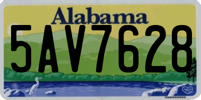 AL license plate 5AV7628