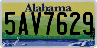 AL license plate 5AV7629