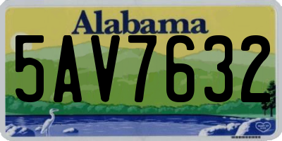 AL license plate 5AV7632