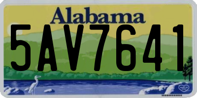 AL license plate 5AV7641