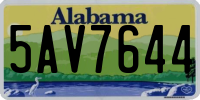 AL license plate 5AV7644