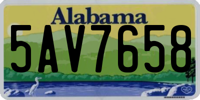 AL license plate 5AV7658