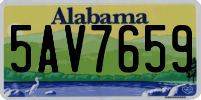 AL license plate 5AV7659