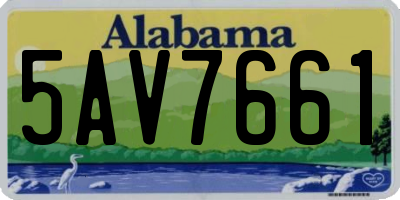 AL license plate 5AV7661
