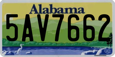 AL license plate 5AV7662