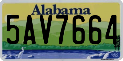 AL license plate 5AV7664