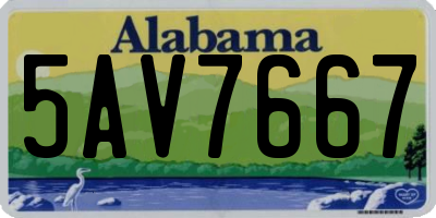 AL license plate 5AV7667