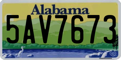 AL license plate 5AV7673