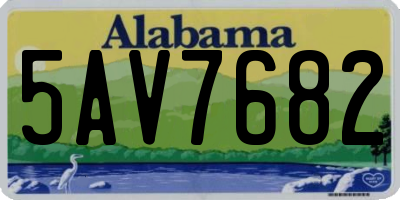 AL license plate 5AV7682