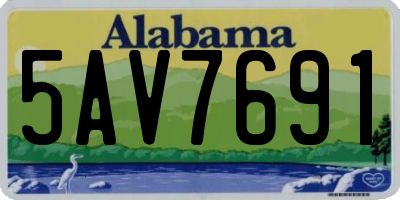 AL license plate 5AV7691