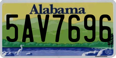 AL license plate 5AV7696