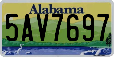 AL license plate 5AV7697