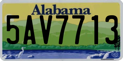 AL license plate 5AV7713