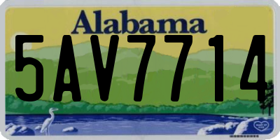AL license plate 5AV7714
