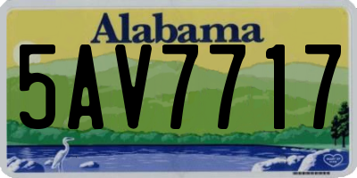 AL license plate 5AV7717