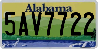 AL license plate 5AV7722