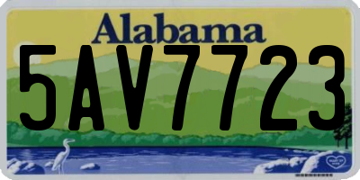 AL license plate 5AV7723