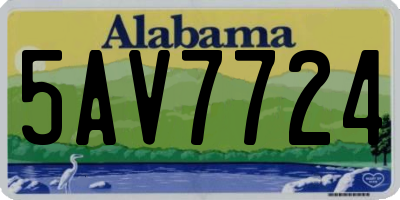 AL license plate 5AV7724