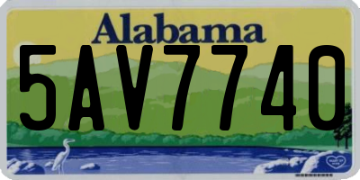 AL license plate 5AV7740