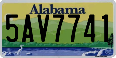 AL license plate 5AV7741