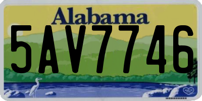 AL license plate 5AV7746