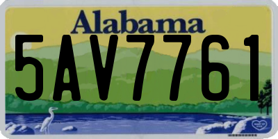 AL license plate 5AV7761