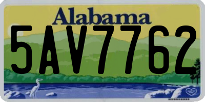AL license plate 5AV7762