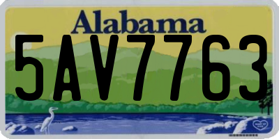 AL license plate 5AV7763