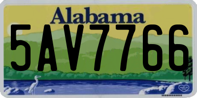 AL license plate 5AV7766