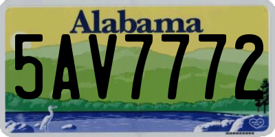 AL license plate 5AV7772