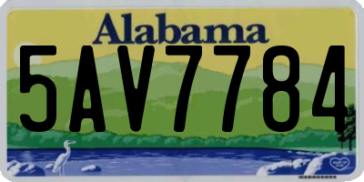 AL license plate 5AV7784