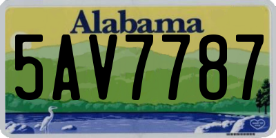 AL license plate 5AV7787