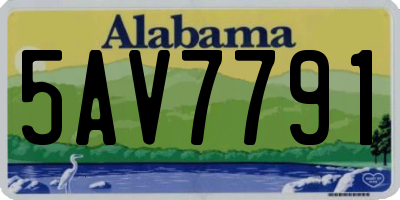 AL license plate 5AV7791