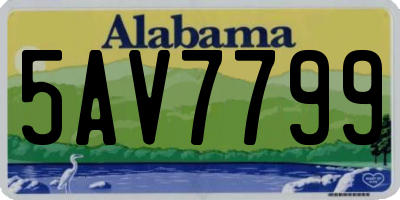 AL license plate 5AV7799