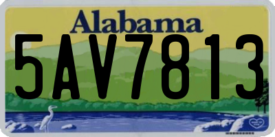 AL license plate 5AV7813